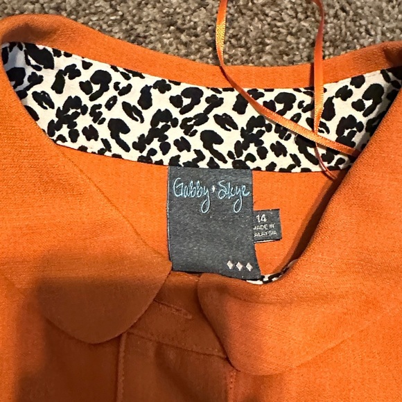 Size 14 Orange Button-Up Women's Dress - Picture 6 of 6